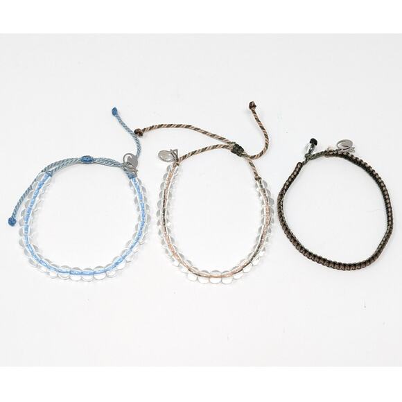 Lot of 3 4Ocean Bracelets Beaded & Braided Recycled Eco-Friendly Sustainable - Picture 1 of 4